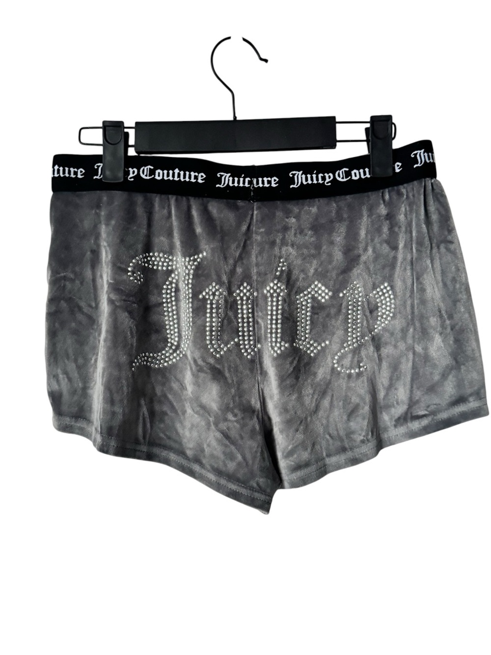Juicy Couture Gray Velour Sleepwear Shorts with Pink Label
